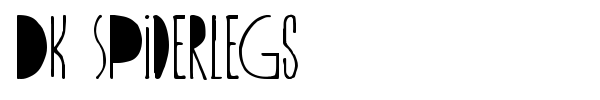 DK Spiderlegs font preview